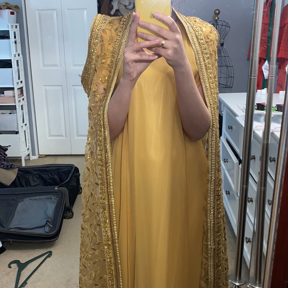 Beautiful handmade gown traditional wear with belt